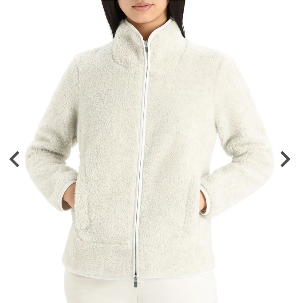 icebreaker Women's RealFleece Merino High Pile Long Sleeve Zip Hoodie, size Sm